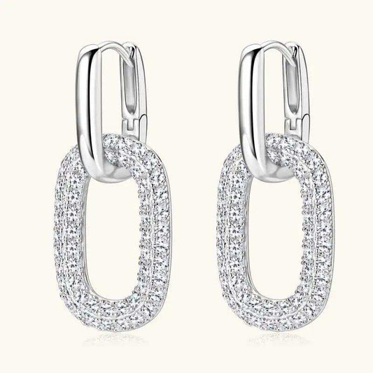 2.16 Carat Moissanite 925 Sterling Silver Earrings - Trendsi - Flyclothing LLC