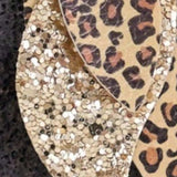 Leopard Print Leather Leaf Drop Earrings - Trendsi - Flyclothing LLC