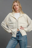 Umgee Two-Way Jacquard Zip-Up Jacket - Trendsi - Flyclothing LLC
