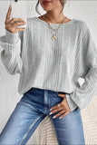 Crossover Backless Long Sleeve Knit Top - Trendsi - Flyclothing LLC