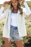 Fuzzy Mock Neck Button Up Vest Coat - Trendsi - Flyclothing LLC