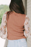 Cable Knit Round Neck Flounce Sleeve Sweater - Trendsi - Flyclothing LLC