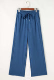 Drawstring Elastic Waist Straight Leg Pants - Trendsi - Flyclothing LLC