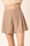 Mittoshop Side Invisible Zipper Pleated Shorts - Trendsi - Flyclothing LLC