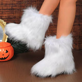 Faux Fur Winter Boots - Trendsi - Flyclothing LLC