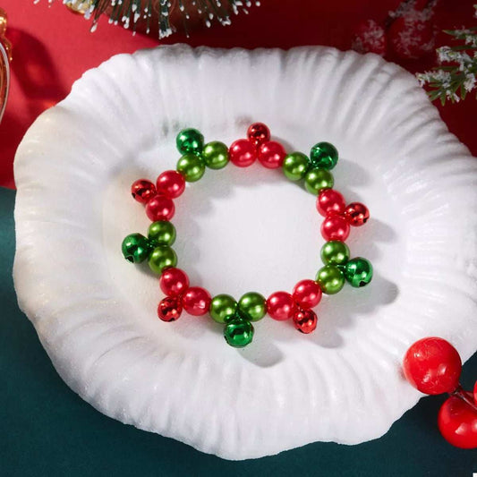 Christmas Holiday Beaded Bell Bracelet - Trendsi - Flyclothing LLC