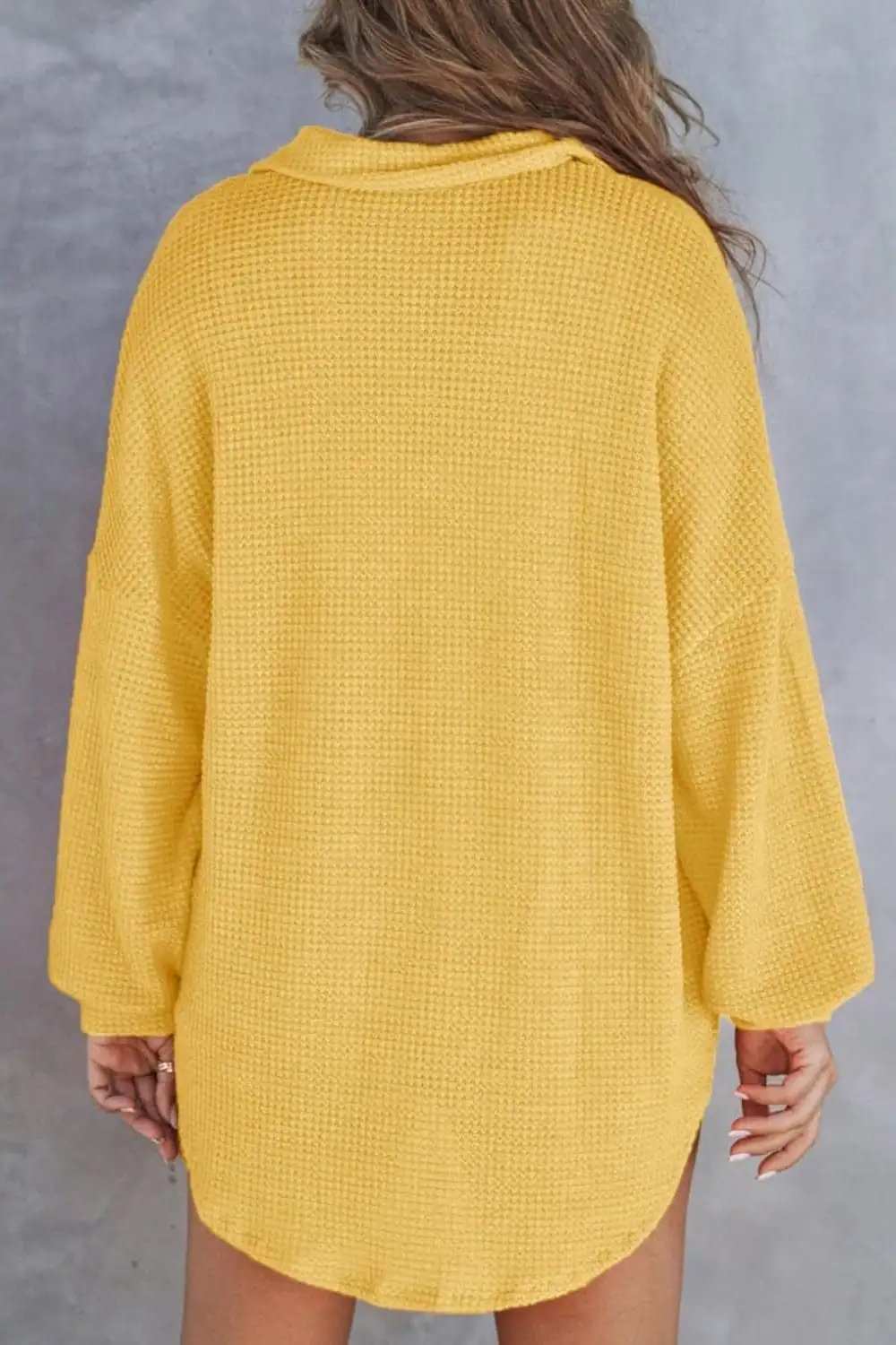 Half Button Long Sleeve Sweatshirt - Trendsi - Flyclothing LLC