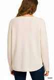 Zenana Beach V Neck Sweater - Trendsi - Flyclothing LLC