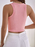 Textured Racerback Cropped Tank - Trendsi - Flyclothing LLC