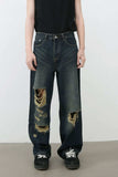 Men's Distressed Wide Leg Jeans - Trendsi - Flyclothing LLC