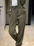 Full Size Button Up Long Sleeve Top and Pants Set - Trendsi - Flyclothing LLC