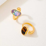 18K Gold-Plated Oval Open Ring - Trendsi - Flyclothing LLC