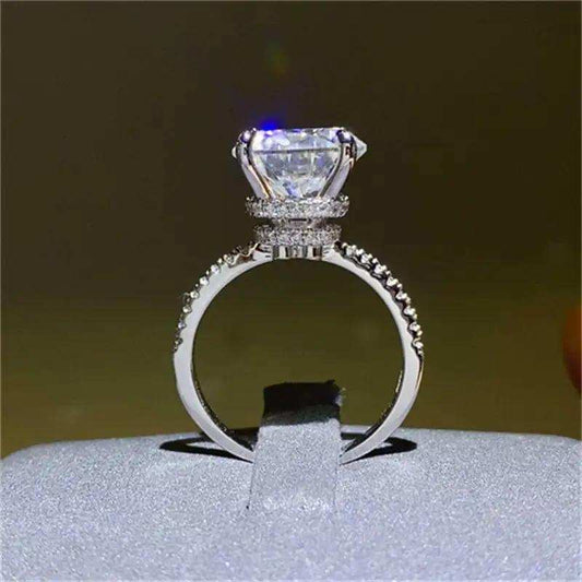 5 Carat Moissanite 925 Sterling Silver Ring - Trendsi - Flyclothing LLC
