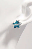 925 Sterling Silver Zircon Star Earrings - Trendsi - Flyclothing LLC