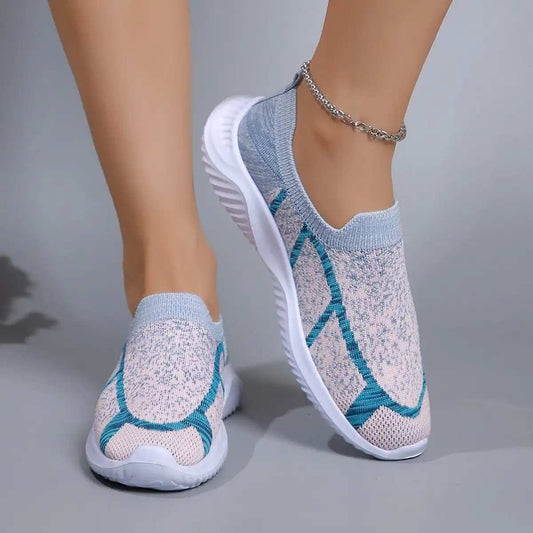 Breathable Mesh Round Toe Sneakers - Trendsi - Flyclothing LLC