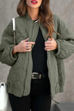 Zip Up Drop Shoulder Long Sleeve Puffer Jacket - Trendsi - Flyclothing LLC