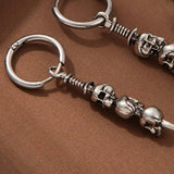 Halloween Skull Chain Drop Earrings - Trendsi - Flyclothing LLC
