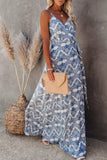 Printed Tied Maxi Cami Dress - Trendsi - Flyclothing LLC