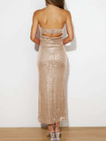 Sequin Cutout Tube Dress - Trendsi - Flyclothing LLC