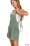 Zenana Washed Double Gauze Tie Back Rompers - Trendsi - Flyclothing LLC