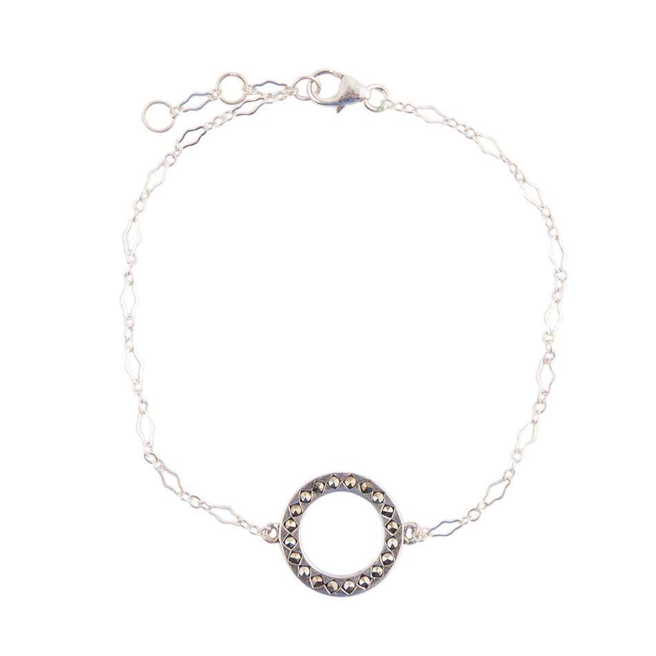Delicate Stones Line Sterling Silver Bracelet - Barse Jewelry - Flyclothing LLC