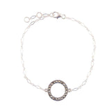 Delicate Stones Line Sterling Silver Bracelet - Barse Jewelry - Flyclothing LLC