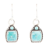 Delicately Detailed Blue Turquoise and Sterling Silver Earrings - Barse Jewelry - Flyclothing LLC
