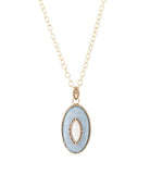 Blue Denim Dreams White Mother of Pearl Golden Pendant Necklace - Barse Jewelry - Flyclothing LLC