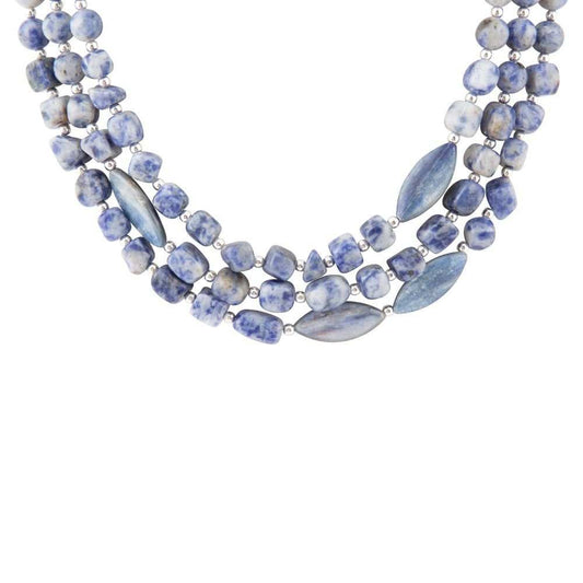 Denim Kyanite Blue Lapis Sterling Silver Strand Necklace - Barse Jewelry - Flyclothing LLC