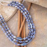 Denim Kyanite Blue Lapis Sterling Silver Strand Necklace - Barse Jewelry - Flyclothing LLC