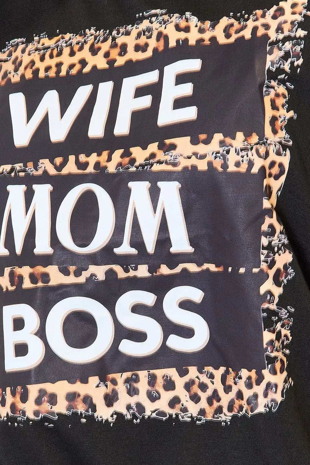 Simply Love WIFE MOM BOSS Leopard Graphic T-Shirt - Trendsi - Flyclothing LLC