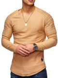 Men's Plus Size Round Neck Long Sleeve T-Shirt - Trendsi - Flyclothing LLC