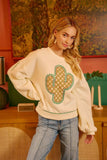 BiBi Cactus Embroidered Fleece Sweatshirt - Trendsi - Flyclothing LLC