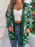 Pocketed Open Front Long Sleeve Cardigan - Trendsi - Flyclothing LLC