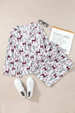 Printed Long Sleeve Top and Drawstring Pants Lounge Set - Trendsi - Flyclothing LLC