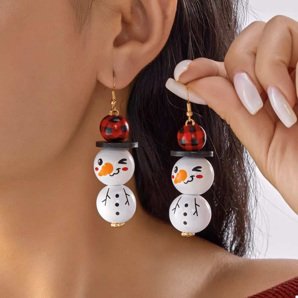 Christmas Snowman Dangle Earrings - Trendsi - Flyclothing LLC