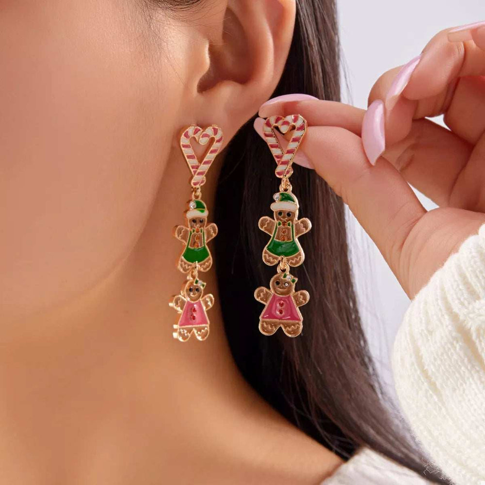 Christmas Gingerbread Drop Earrings - Trendsi - Flyclothing LLC