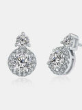 1 Carat Moissanite 925 Sterling Silver Earrings - Trendsi - Flyclothing LLC