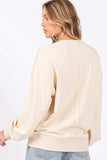 SAGE + FIG LOVE Path Applique Drop Shoulder Sweatshirt - Trendsi - Flyclothing LLC
