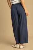 Umgee Full Size High Waisted Embellished Linen Pants Plus Size - Trendsi - Flyclothing LLC