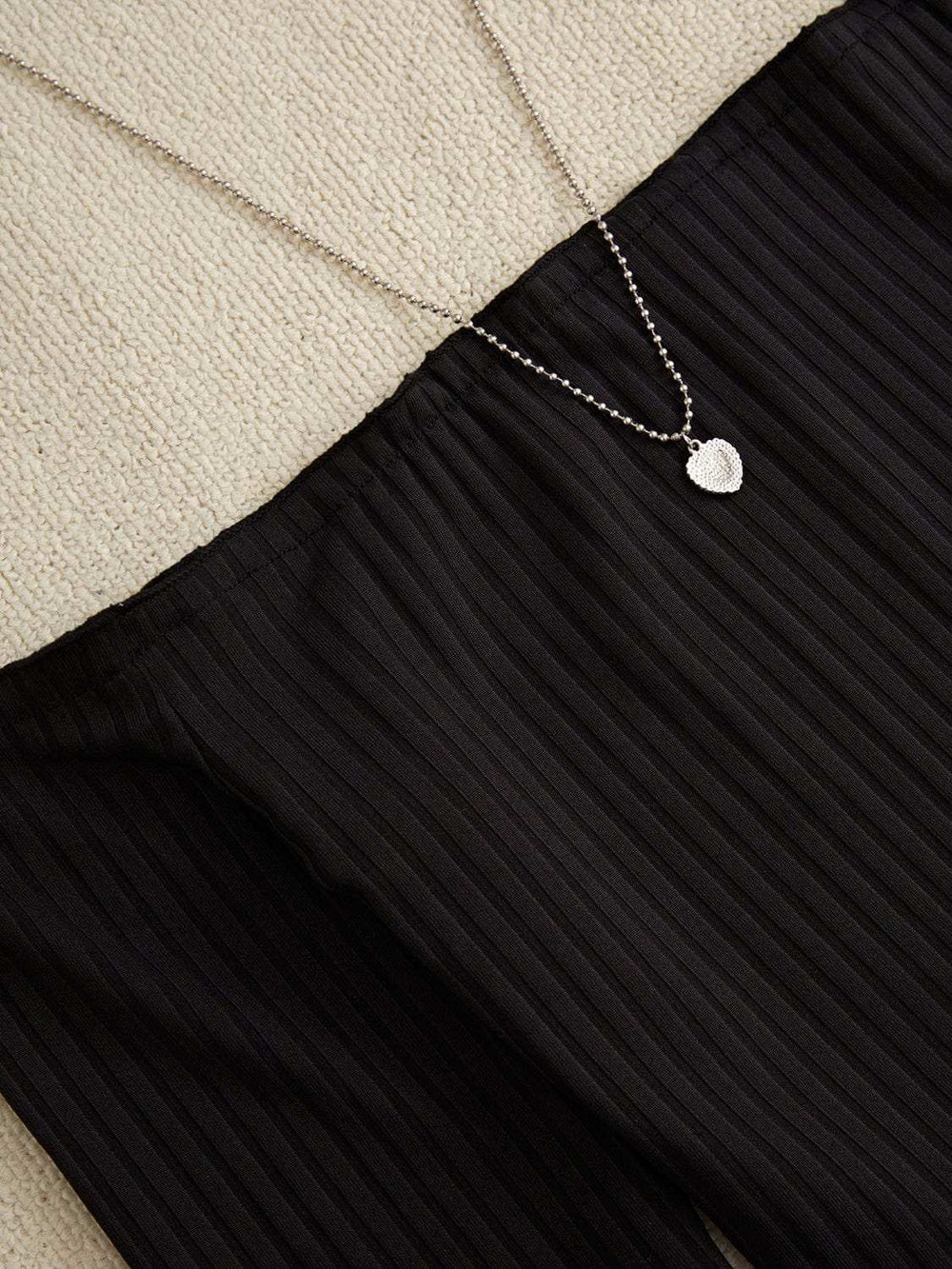 Off-Shoulder Long Sleeve Top and Houndstooth Skirt Set - Trendsi - Flyclothing LLC