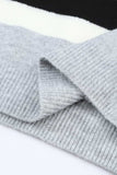 Color Block Round Neck Dropped Shoulder Sweater - Trendsi - Flyclothing LLC