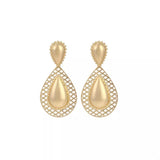 Hollowed-Out Teardrop Statement Earrings - Trendsi - Flyclothing LLC