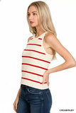 Zenana Stripe Sweater Tank Top - Trendsi - Flyclothing LLC