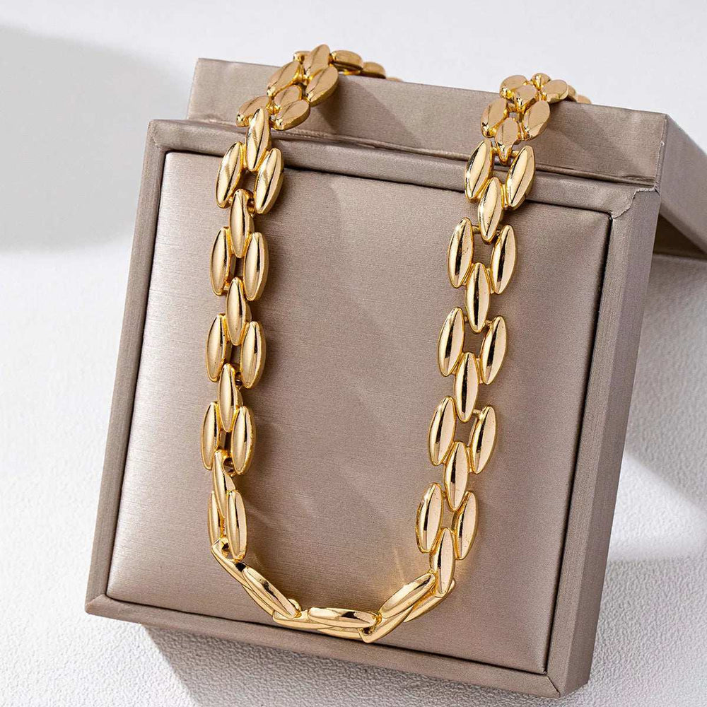 18K Gold-Plated Chunky Necklace - Trendsi - Flyclothing LLC