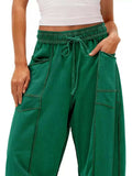 Drawstring Wide Leg Pants - Trendsi - Flyclothing LLC