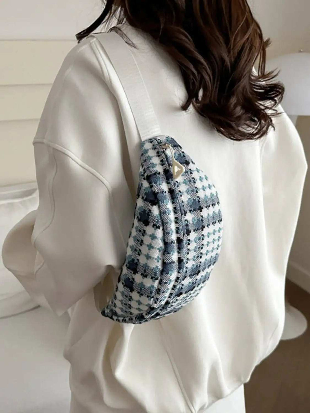Plaid Wide Strap Crossbody Bag - Trendsi - Flyclothing LLC
