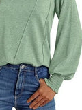 Round Neck Long Sleeve Top - Trendsi - Flyclothing LLC