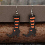 Alloy Wooden Boots Earrings - Trendsi - Flyclothing LLC