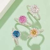 2 Carat Moissanite 925 Sterling Silver Ring - Trendsi - Flyclothing LLC